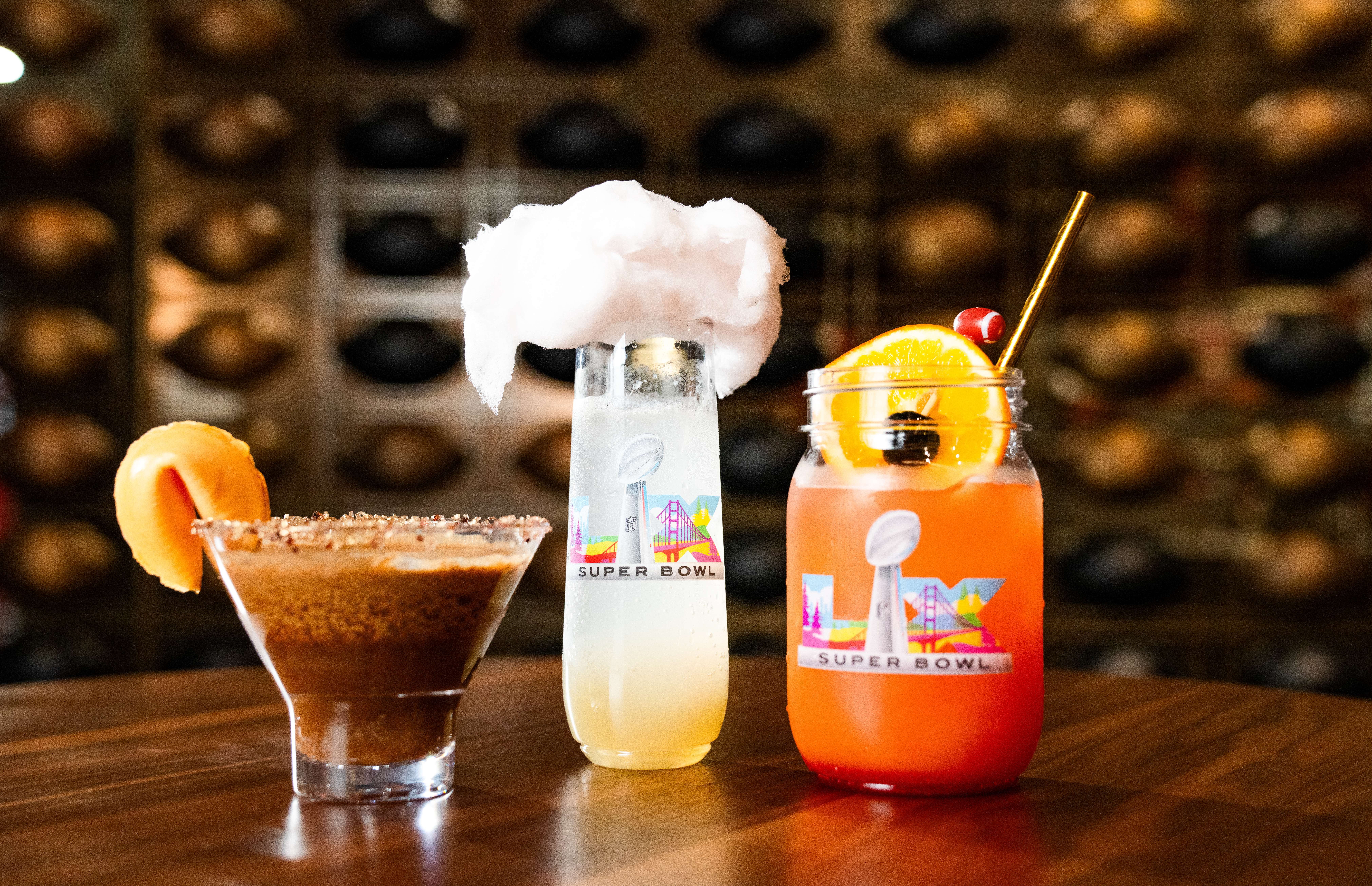 Three Super Bowl LX Signature cocktails
