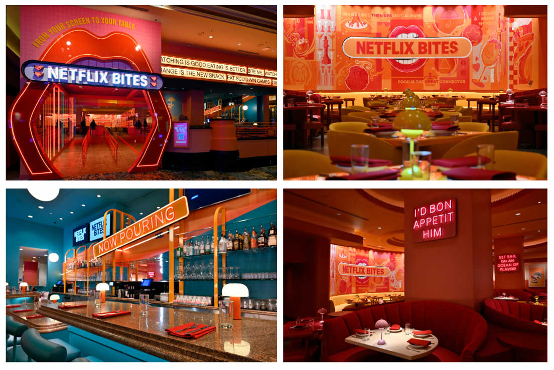 Scenes from Netflix restaurant in Las Vegas