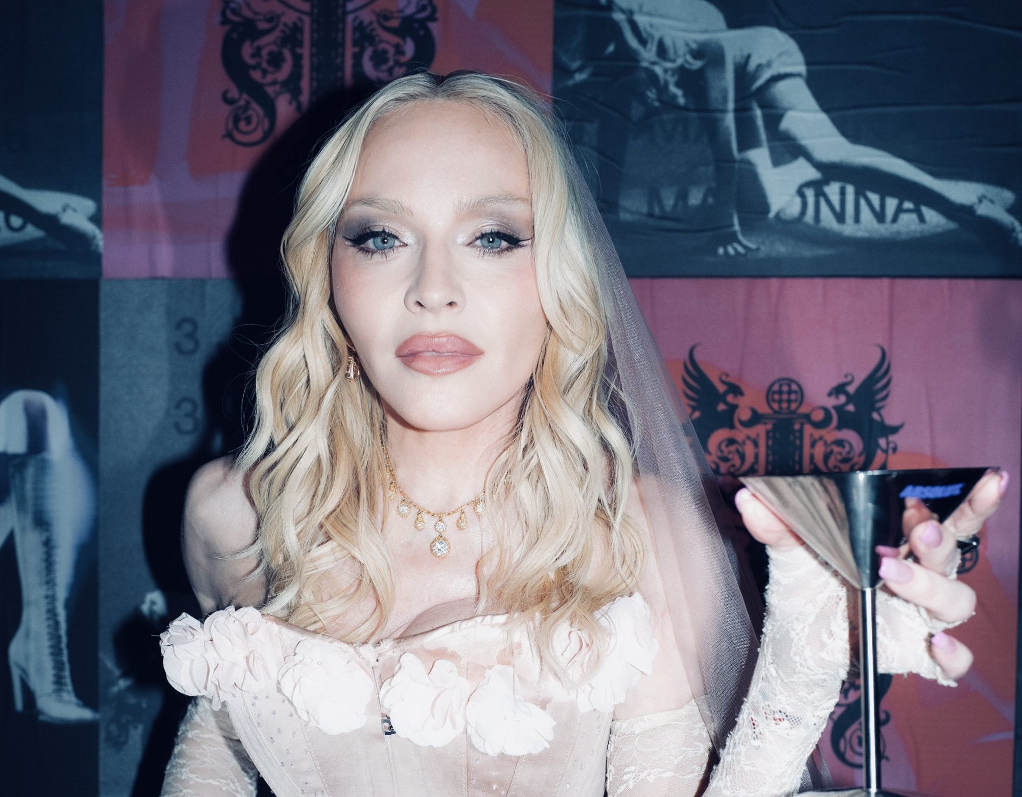 Madonna with an Absolut martini
