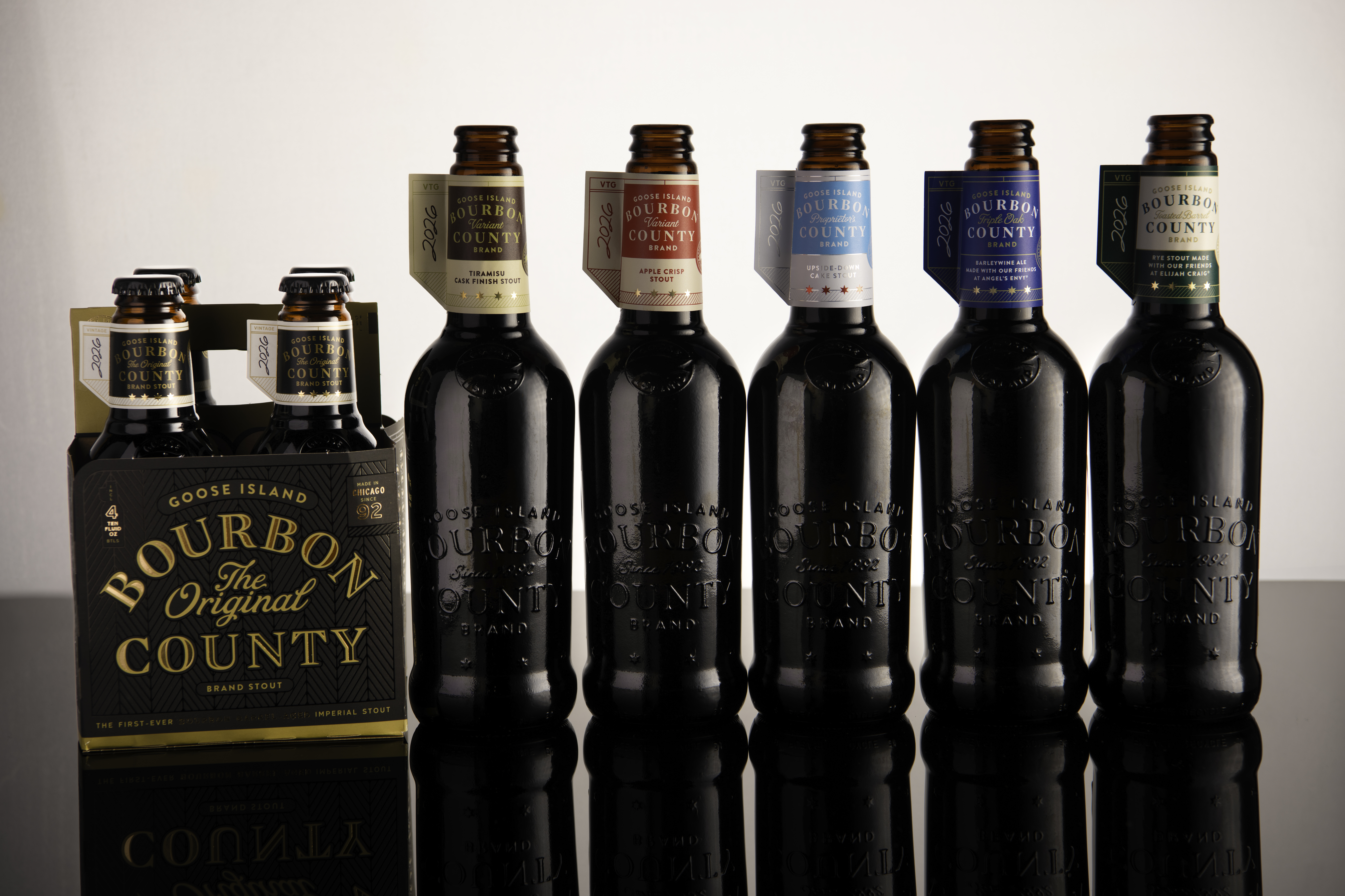 Goose Island Bourbon County bottles