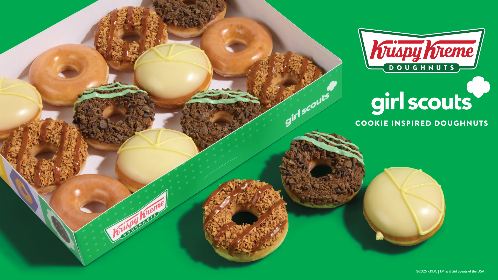 Krispy Kreme Girl Scout Cookie Inspired Dozen Will Fly Out of the Doughnut Case