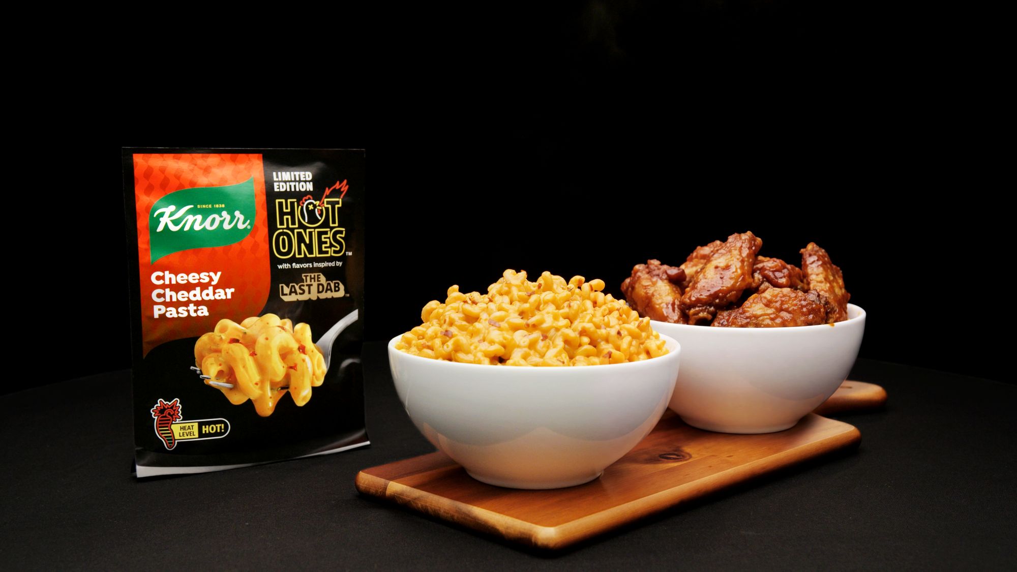 Knorr Cheesy Cheddar Pasta Gets a Boost from Hot Ones’ The Last Dab