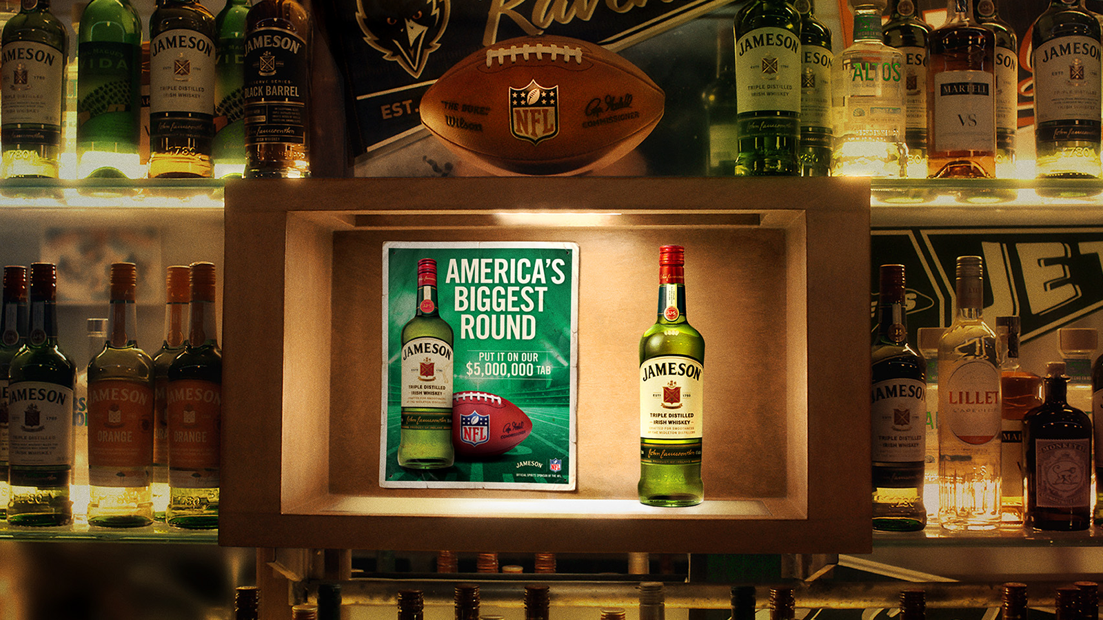 Jameson Kicks Off NFL Gameday by Buying Everyone a Round